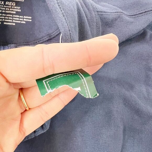 L.L. Bean Sweater Womens 3X Zip up Hoodie Lightweight Stretch Navy Blue New - Picture 5 of 7